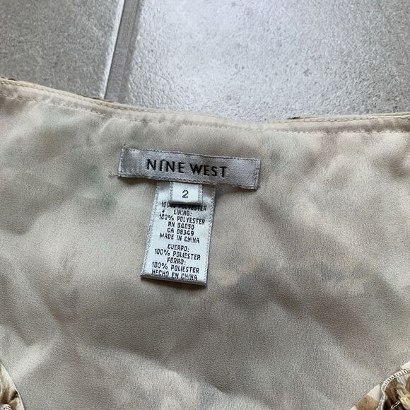 Nine West Chiffon Floral Blouse Size 2 - Picture 6 of 6